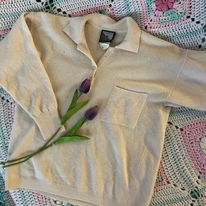 Nordstrom 100% Lambswool Collared Sweater